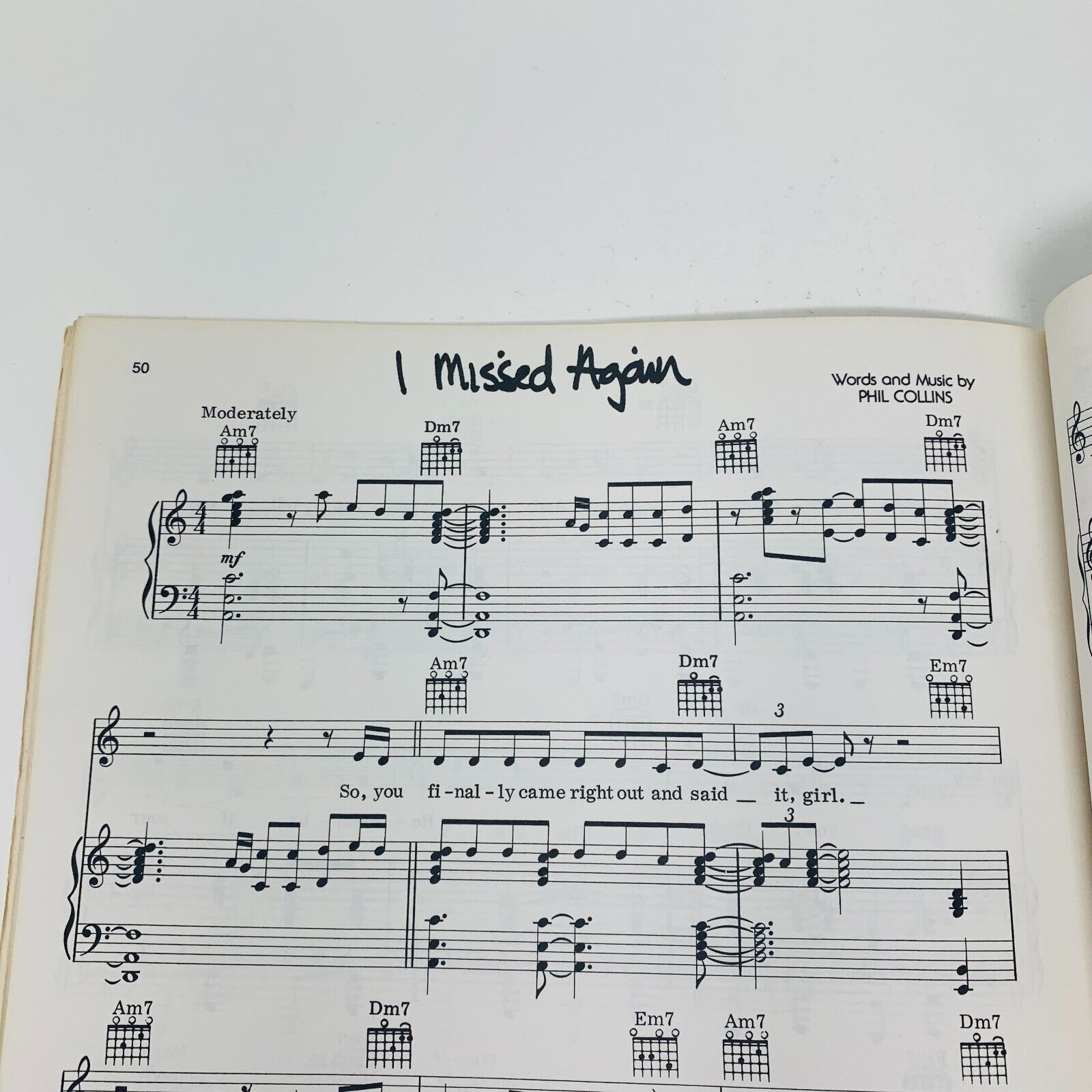 1981 Face Value Phil Collins Songbook Sheet Music Piano Vocal Guitar PB VF0897