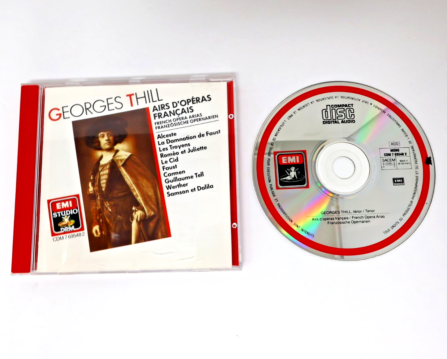 Georges Thill Airs D'Opéras Français/French Opera Arias CD Angel CDM 7 69548 2
