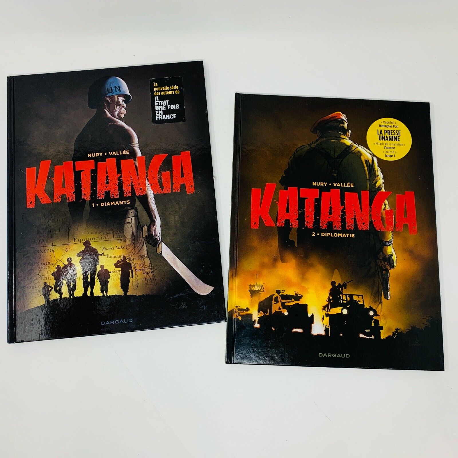 Diplomatie & Diamants Katanga Tomes 1-2 Dargaud Nury & Vallée Bande Dessinée Lot
