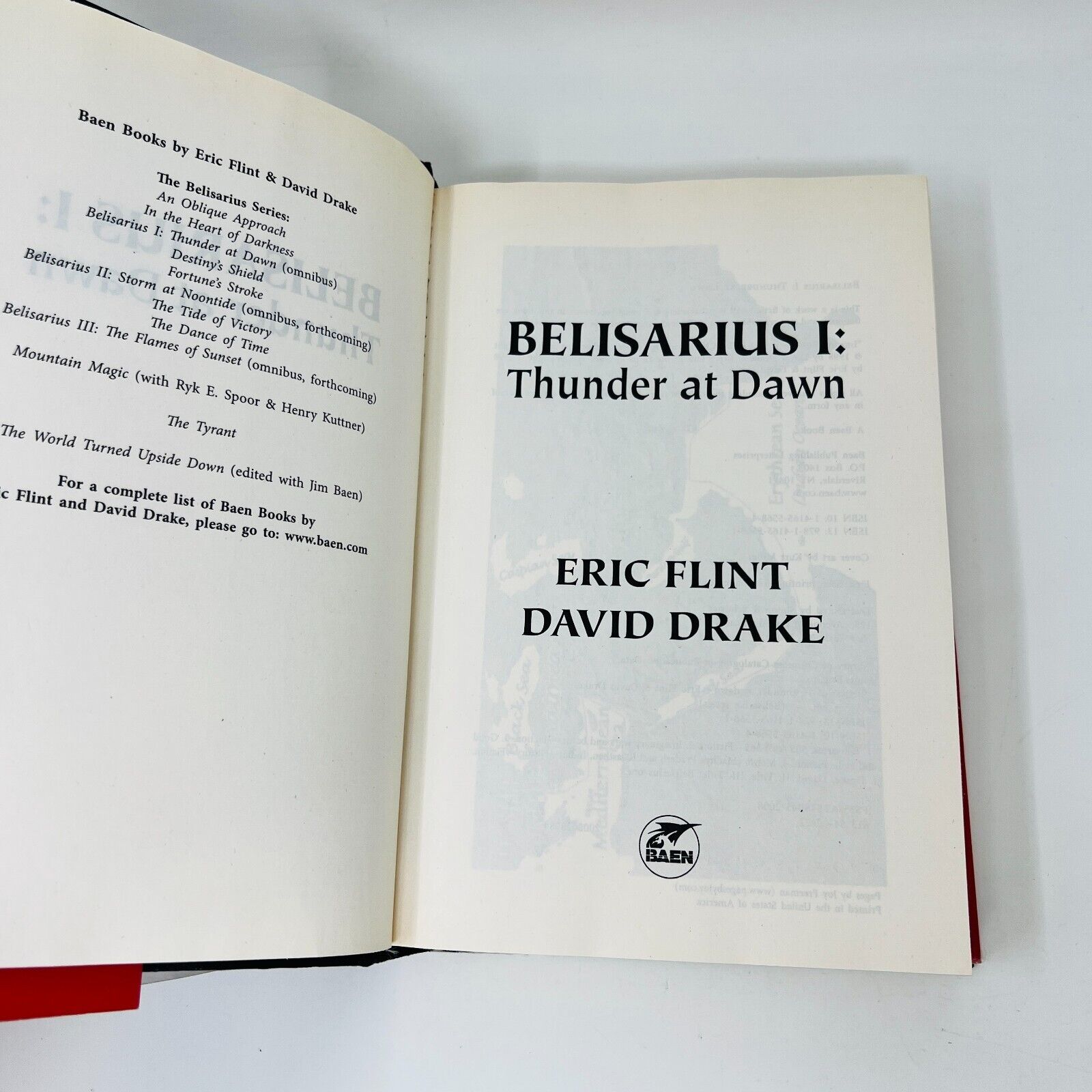 2008 Belisaurius I Thunder at Dawn by David Drake/Eric Flint Hardcover 1st Print