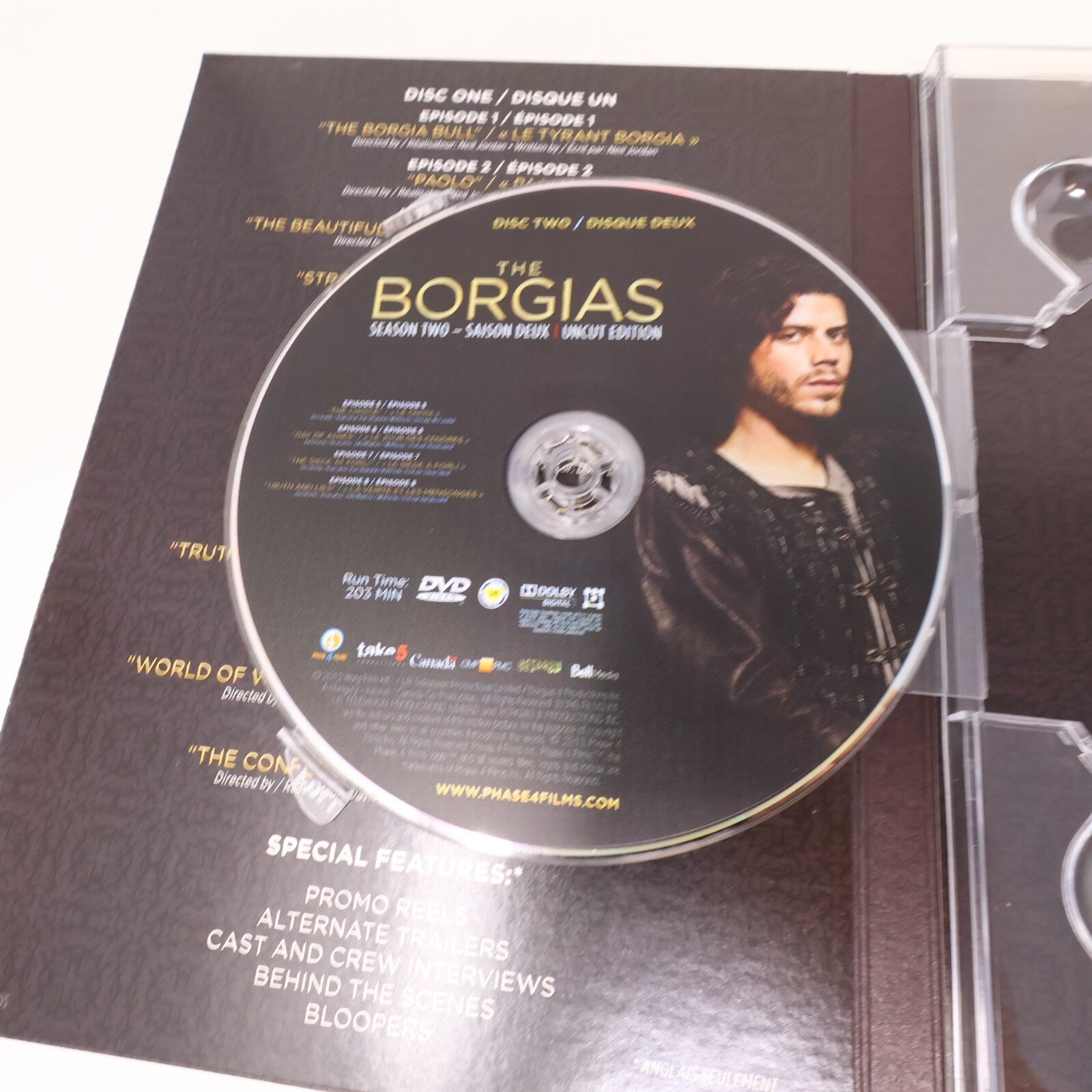 The Borgias Complete Series Uncut Season #1-2-3 DVD Set NTSC English & Français