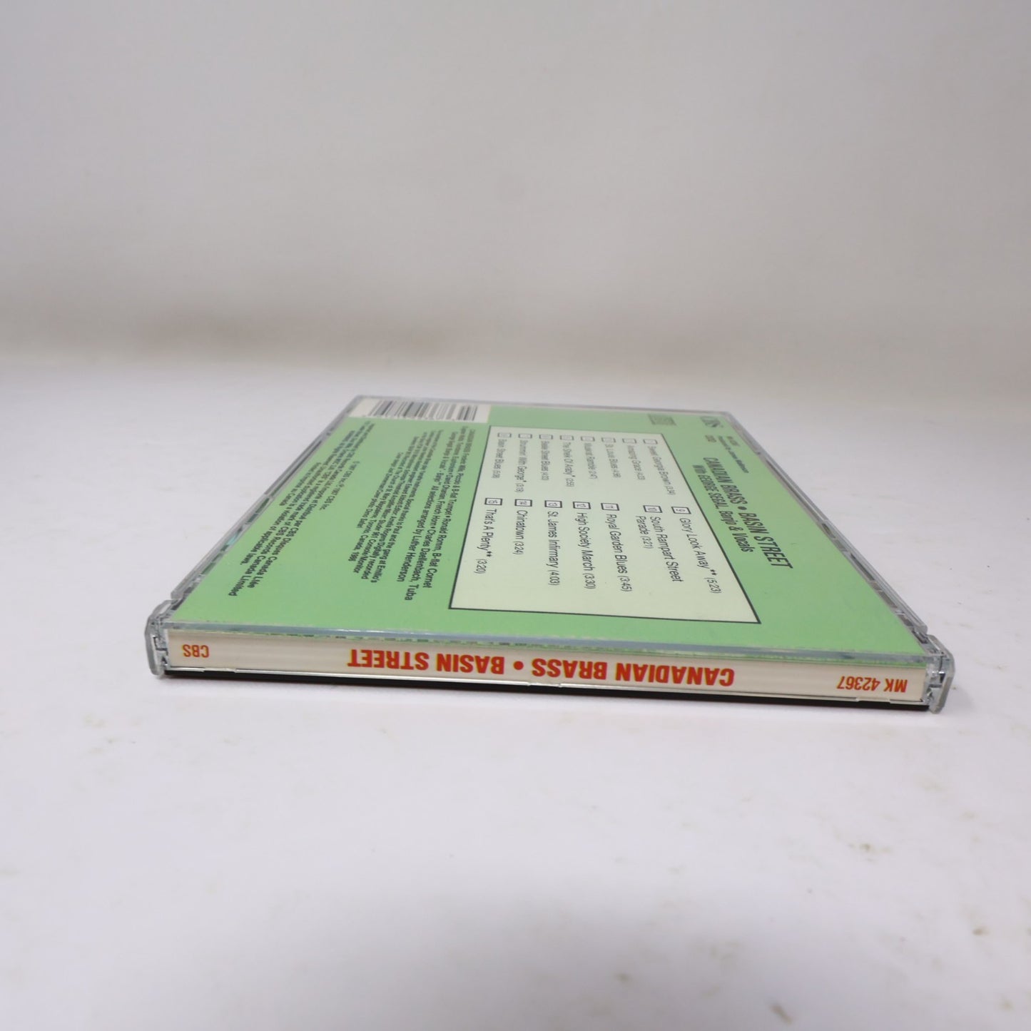 Basin Street CD Canadian Brass/George Segal CBS 1987 Jazz Classical MK 42367