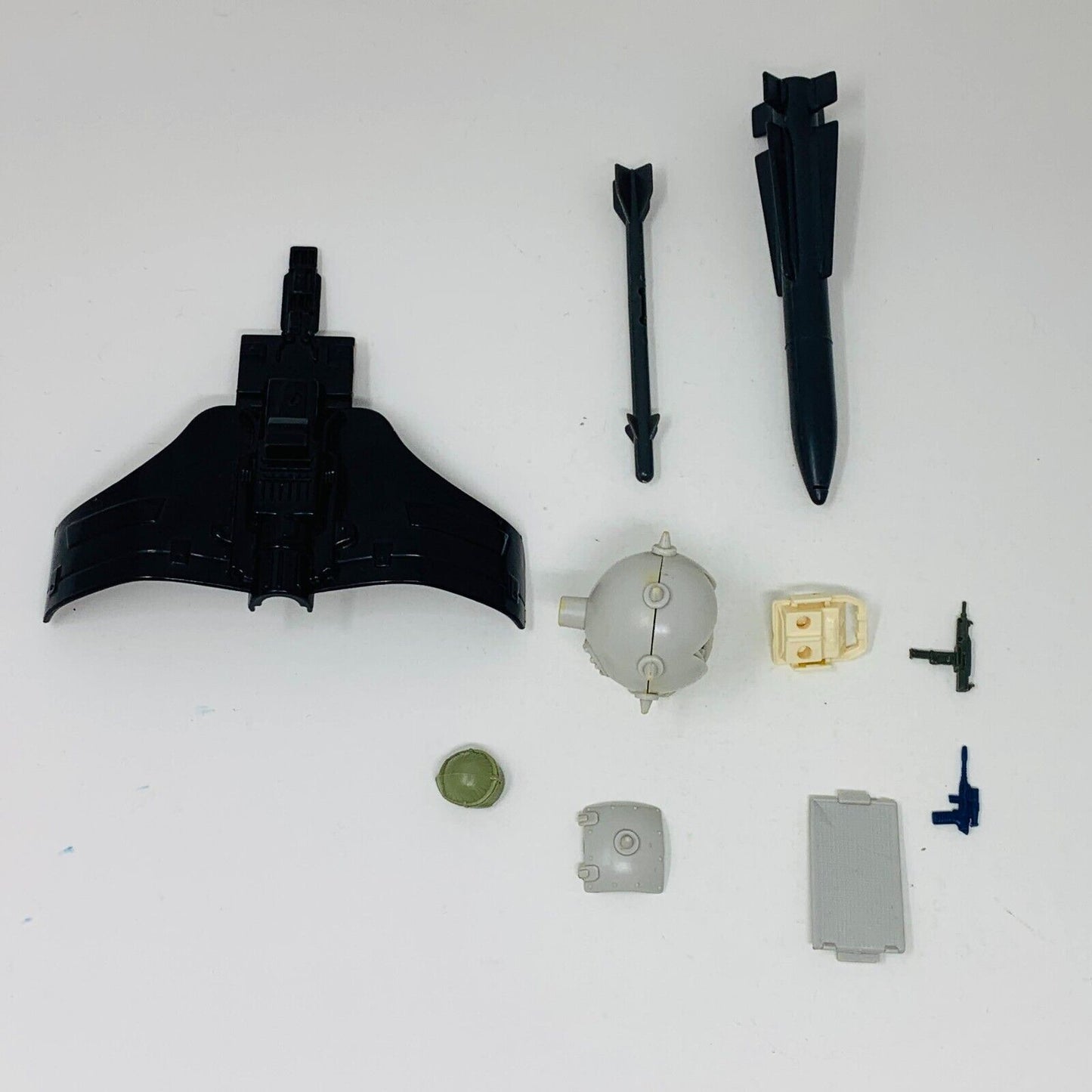 1980s GI Joe Mixed Parts Lot Uzi Air Mine Airborne Helmet Gun Backpack Missiles