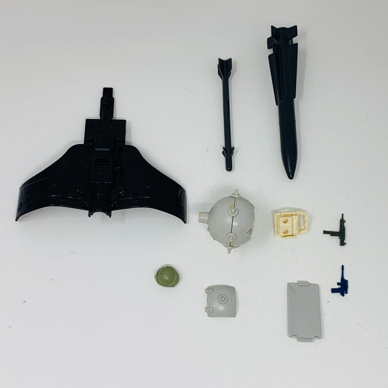 1980s GI Joe Mixed Parts Lot Uzi Air Mine Airborne Helmet Gun Backpack Missiles