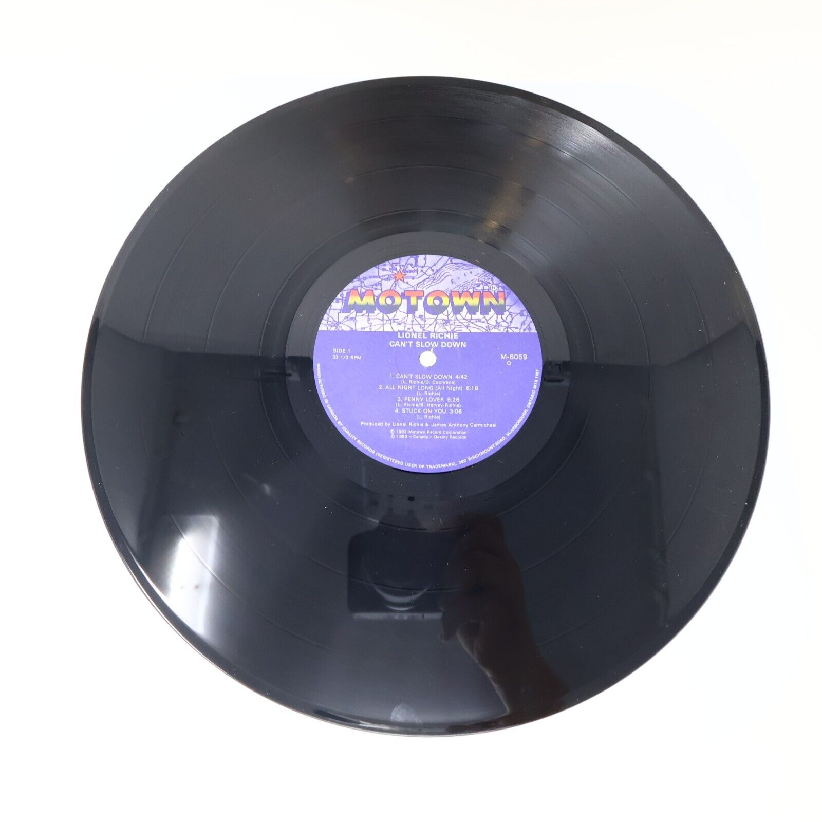 Lionel Richie Can't Slow Down LP Record Motown M-6059 1983 Canada All Night Long