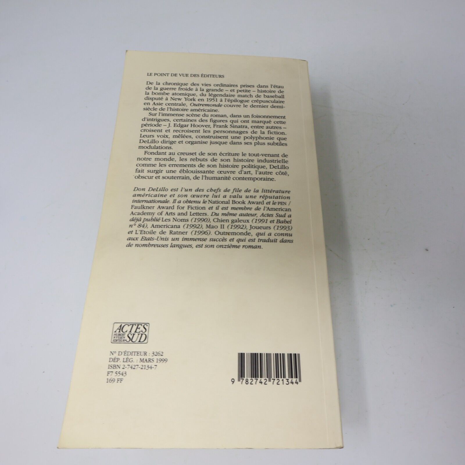 Don Delillo Outremonde L'Étoile de Ratner Chien Galeux Lot 4 Livres Roman French