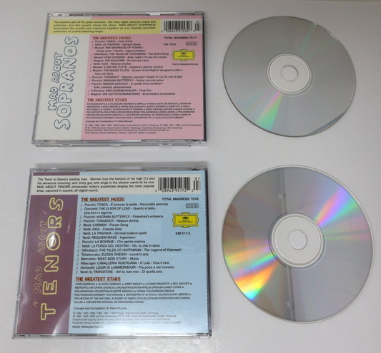 Mad About Tenors/Sopranos 2 CD Lot Deutsche Grammophon Puccini/Verdi/Offenbach