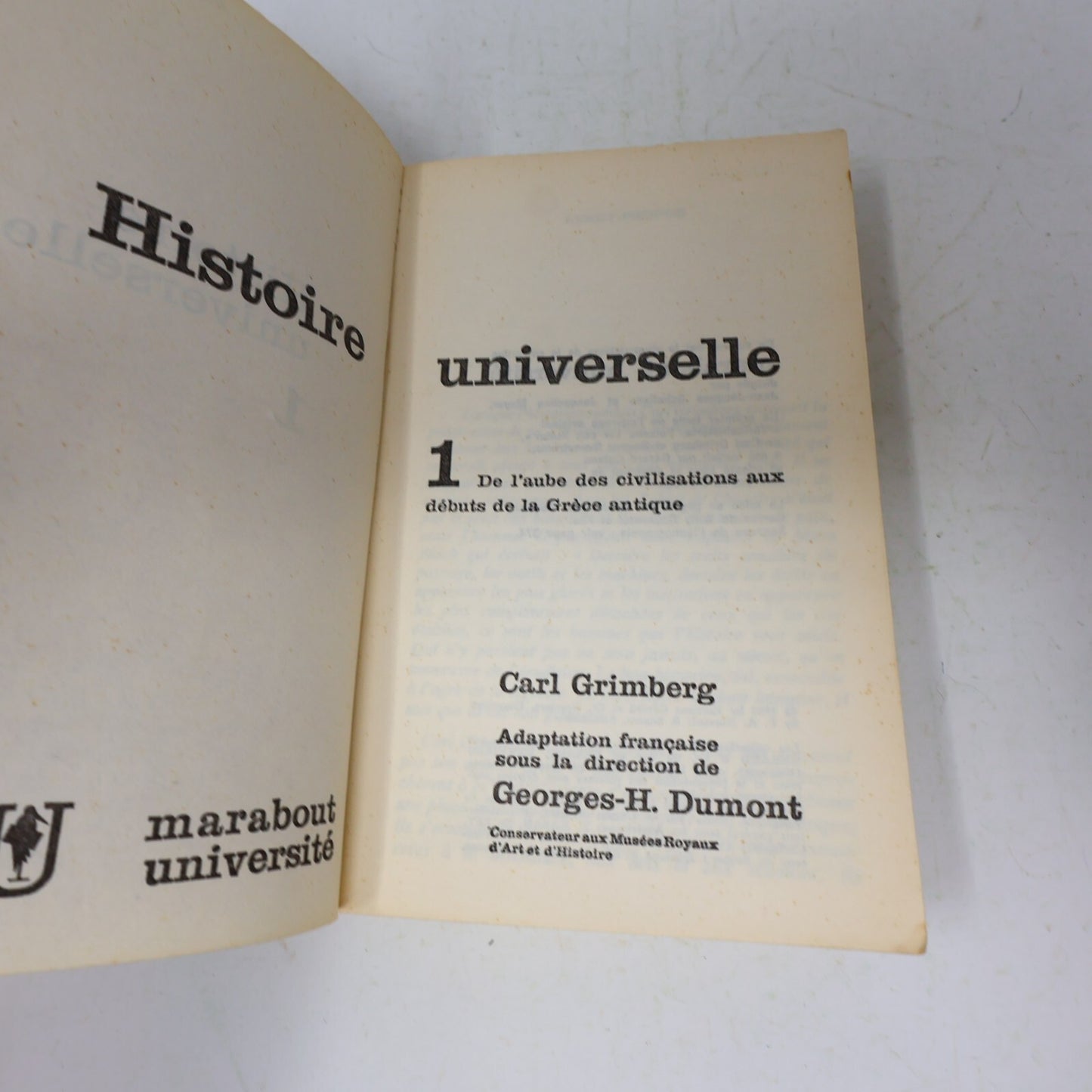 Histoire Universelle en 12 Volumes 1-12 Marabout Français Coffret Lot Livres 60s
