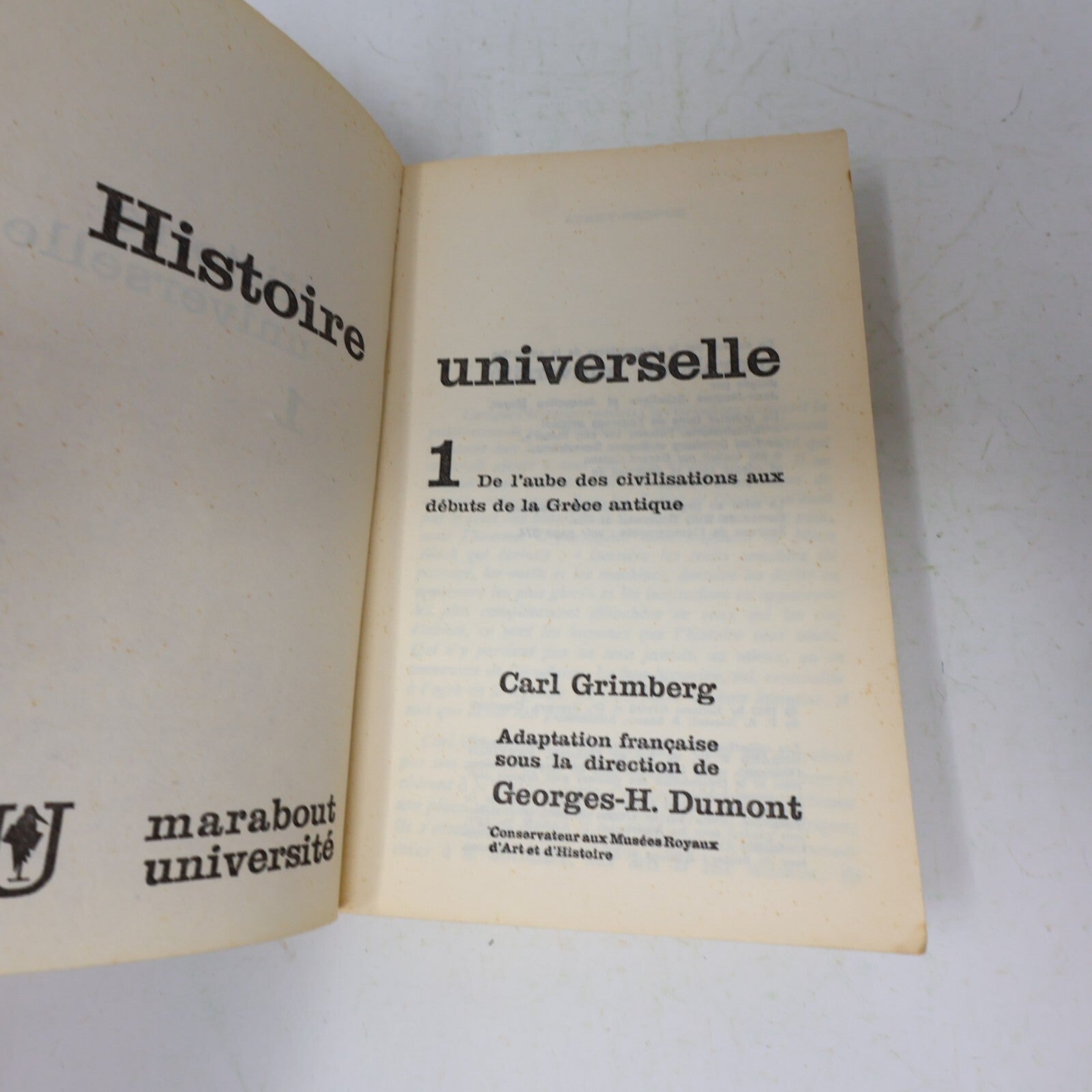 Histoire Universelle en 12 Volumes 1-12 Marabout Français Coffret Lot Livres 60s