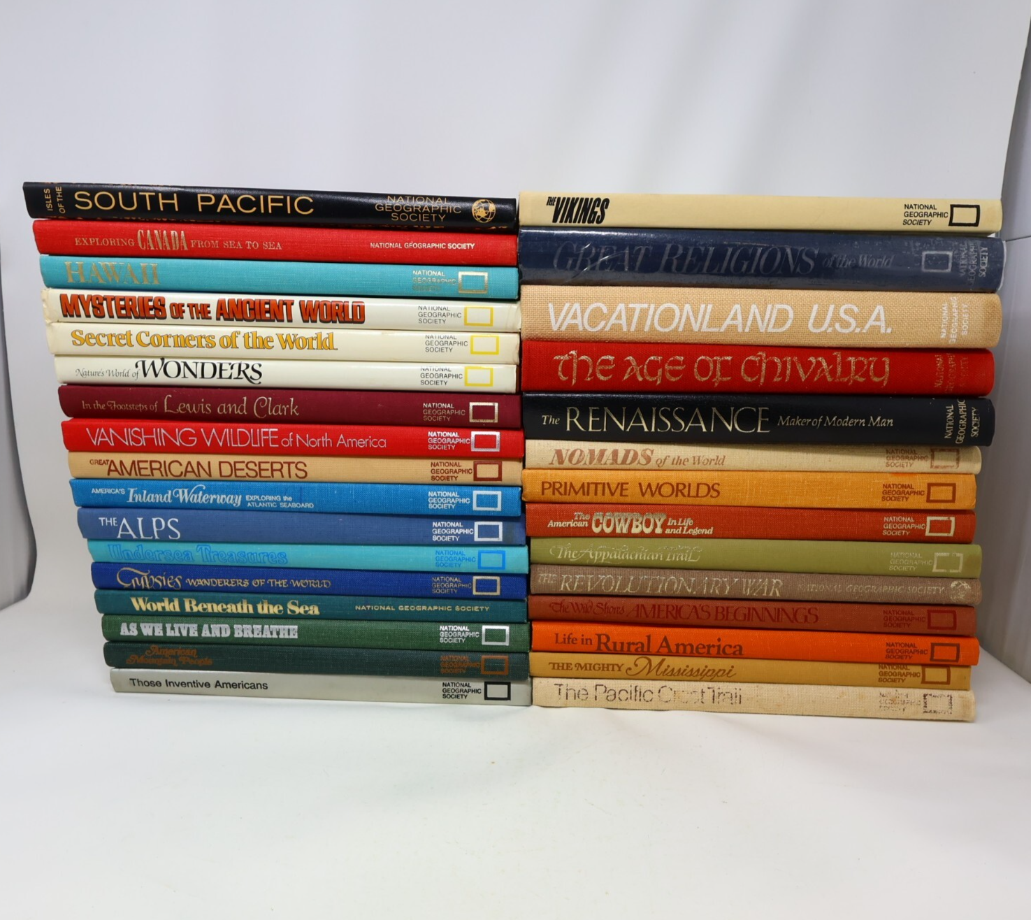National Geographic Society Lot 31 Books 70s Hardcover Geography History HC