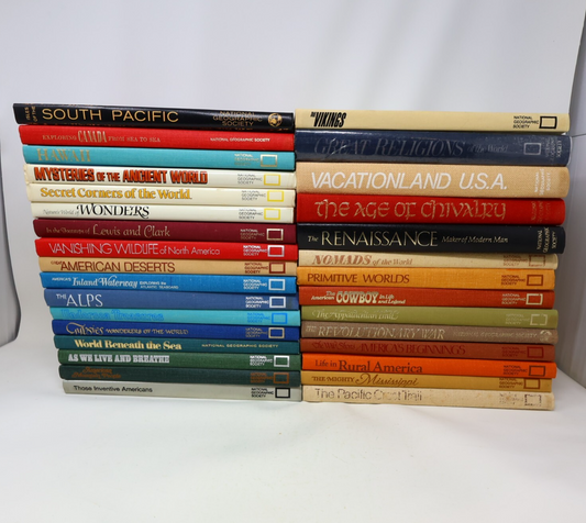 National Geographic Society Lot 31 Books 70s Hardcover Geography History HC