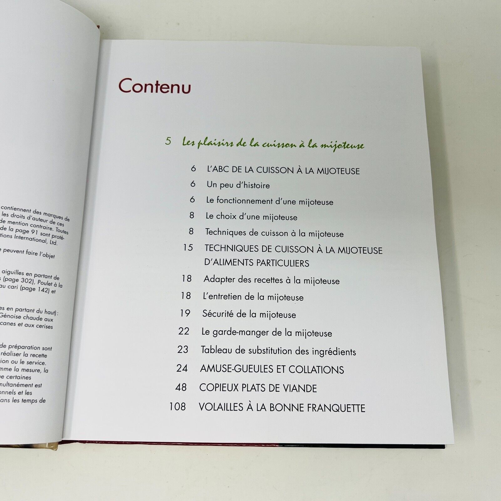 2008 Le Grand Livre de la Mijoteuse de Jean Roby Cuisine Recettes Français HC