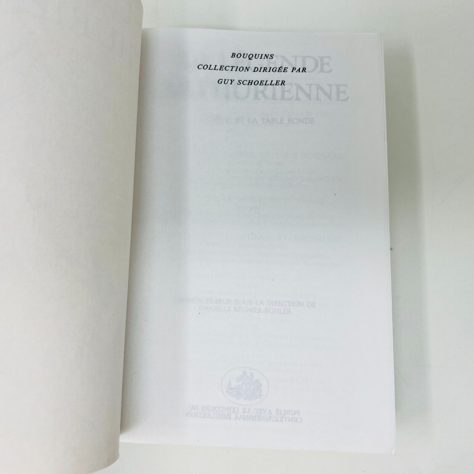 1998 La Légende Arthurienne Le Graal et la Table Ronde Bouquins Omnibus Laffont
