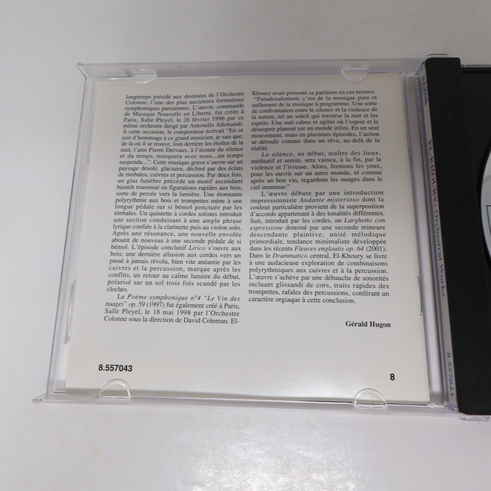Bechara El-Khoury CD Orchestral Works Ruins Of Beirut/Hill Of Strangeness Naxos