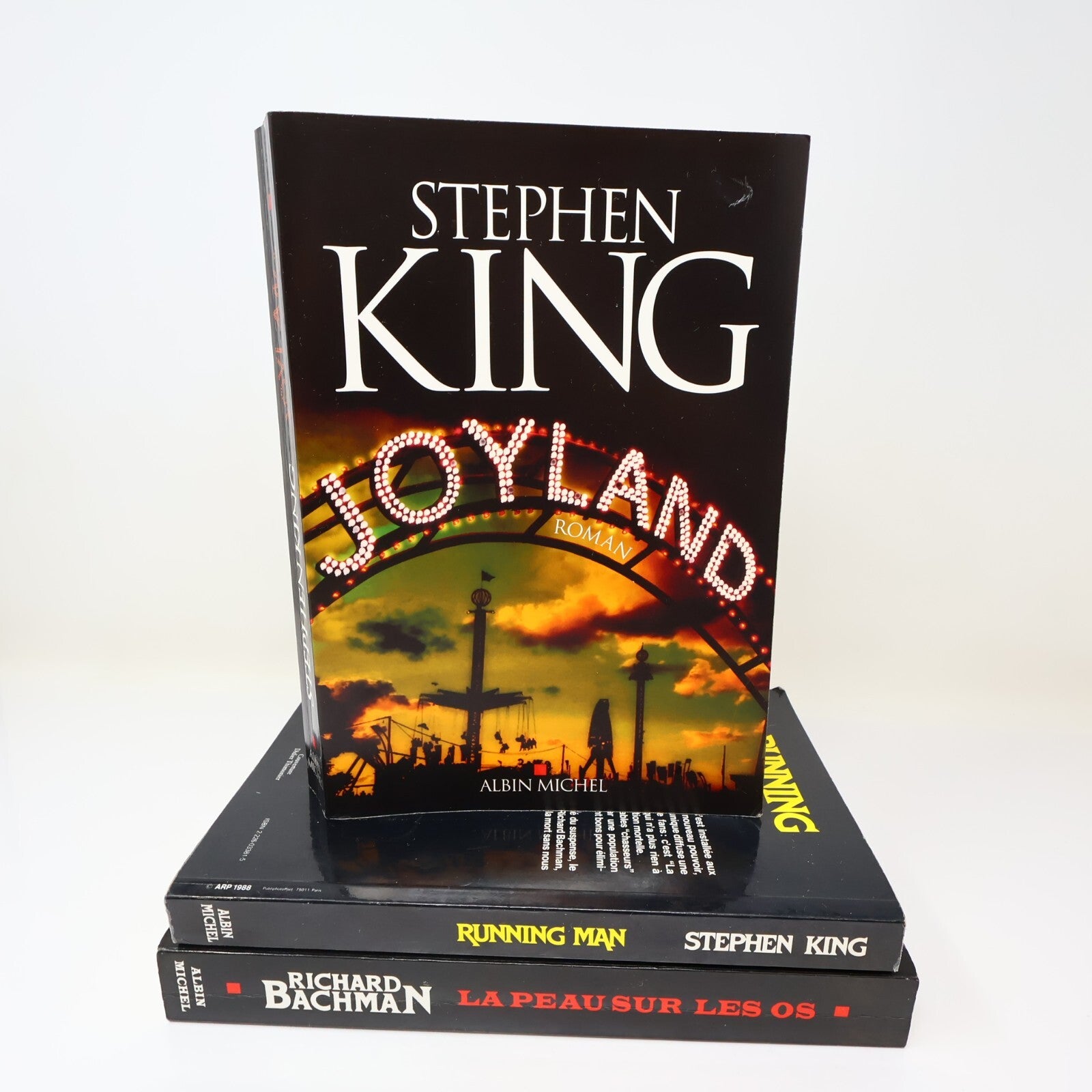 Richard Bachman/Stephen King Lot 3 Livres La Peau sur les Os/Running Man/Joyland