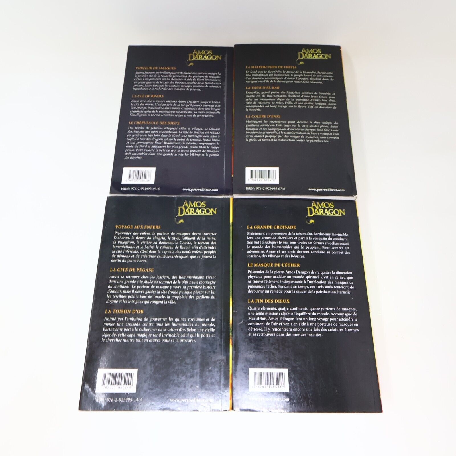 Lot 4 Livres Amos Daragon #1-4 Bryan Perro Série Complète Omnibus Ados Français