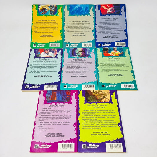 8x Chair de Poule EH Lot French Goosebumps Français R.L. Stine 90s Plage Hantée