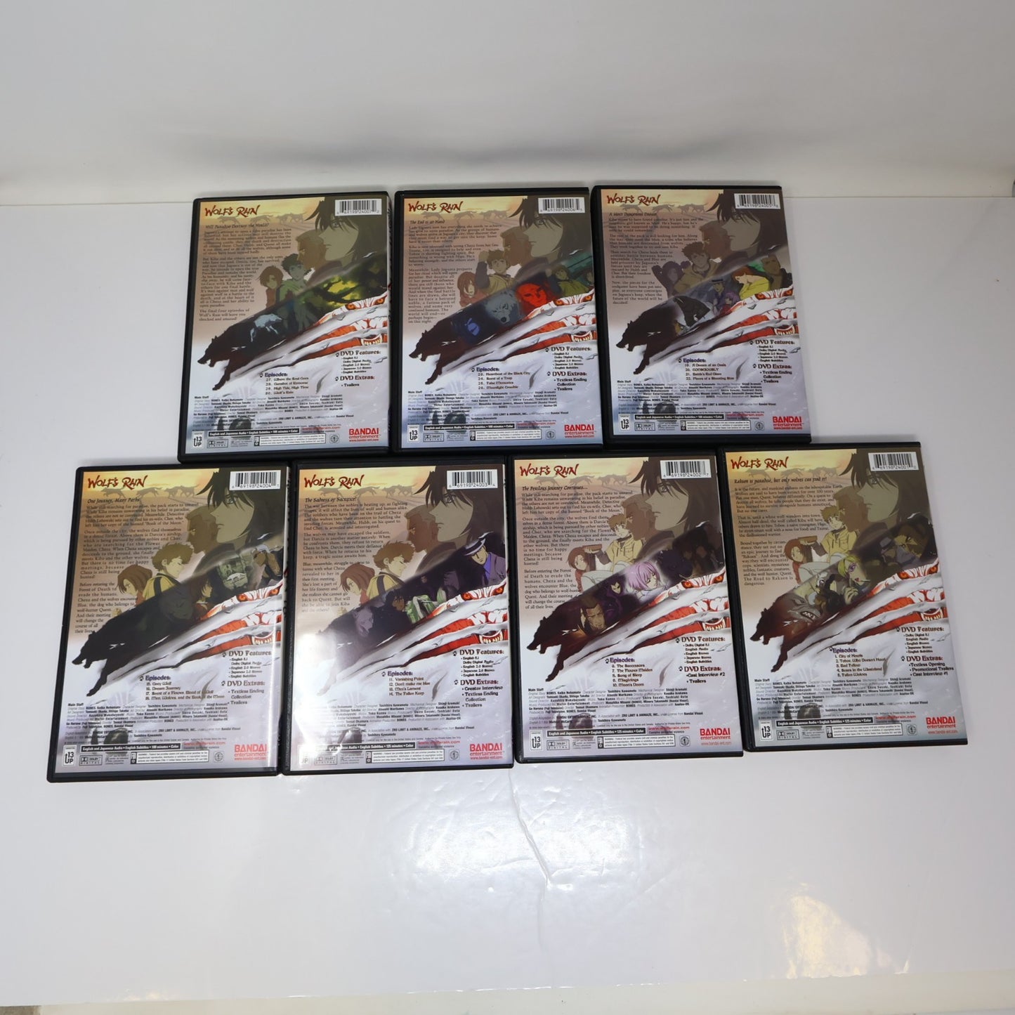 Wolf’s Rain Limited Edition Box Set DVD Anime Complete Series #1-7 Bandai NTSC