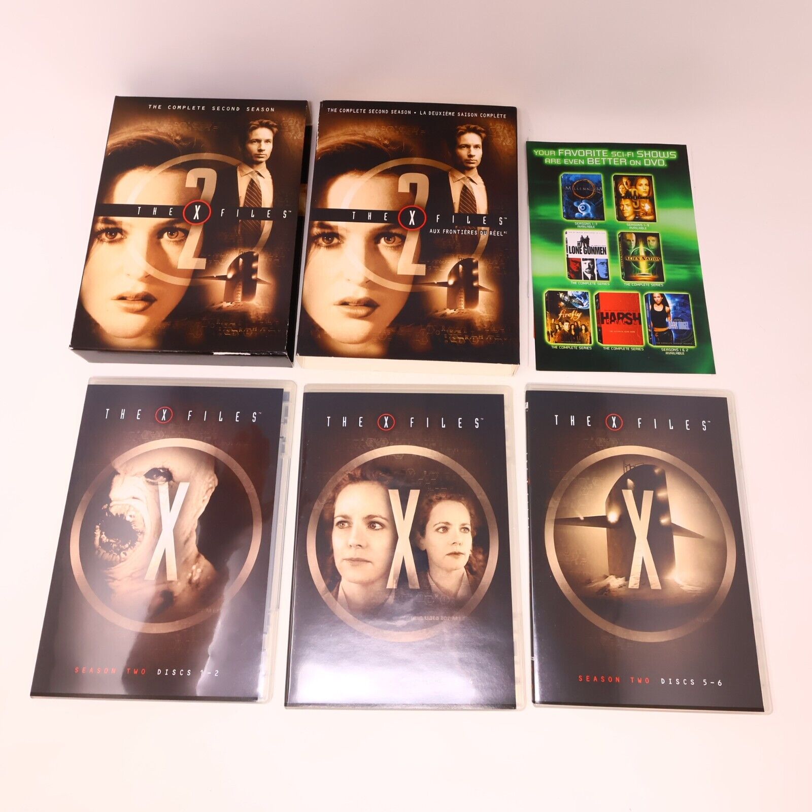 The X Files / Aux Frontières du Réel Season #1-2-3 DVD Lot NTSC David Duchovny
