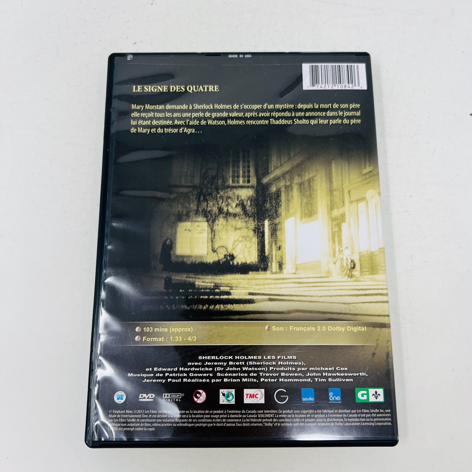 Sherlock Holmes Les Films avec Jeremy Brett 5 DVD Testés NTSC Signe des Quatre