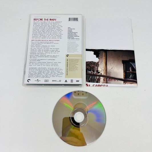 2008 Before the Rain DVD Tested Criterion Collection Film by Milcho Manchevski