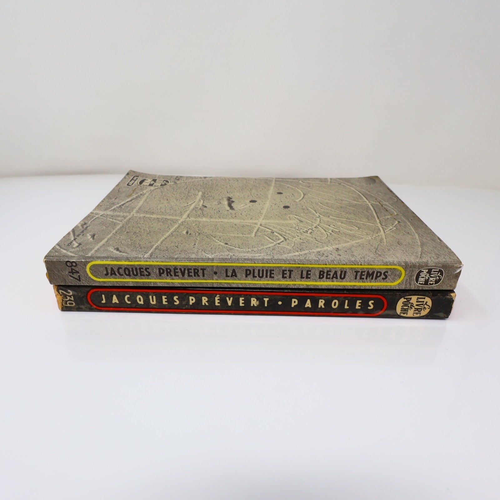 Jacques Prévert Lot 2 Livres Paroles/La Pluie et le Beau Temps Poésie France 60s