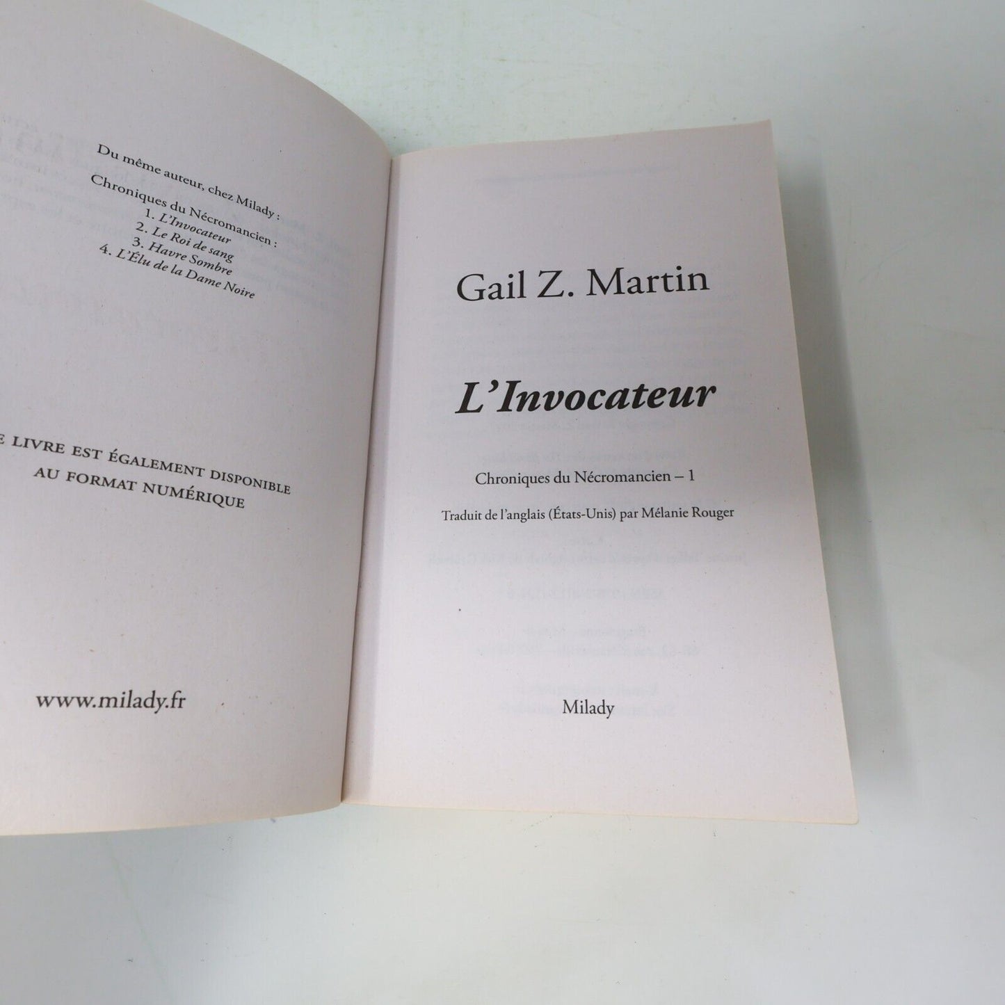 Lot 4 Livres Chroniques du Nécromancien #1-4 Gail Z. Martin Fantasy Français PB