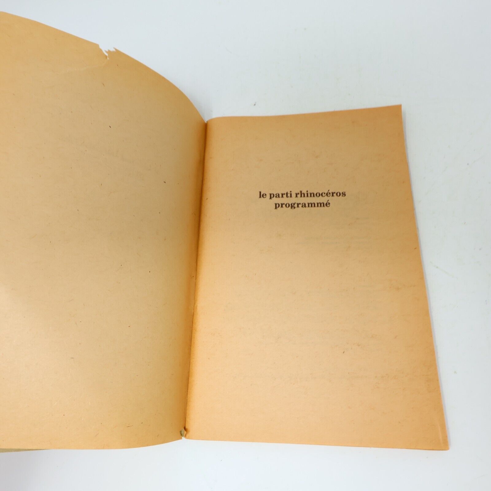 1974 Le Parti Rhinocéros Programmé Victor-Lévy Beaulieu Satire Politique Québec