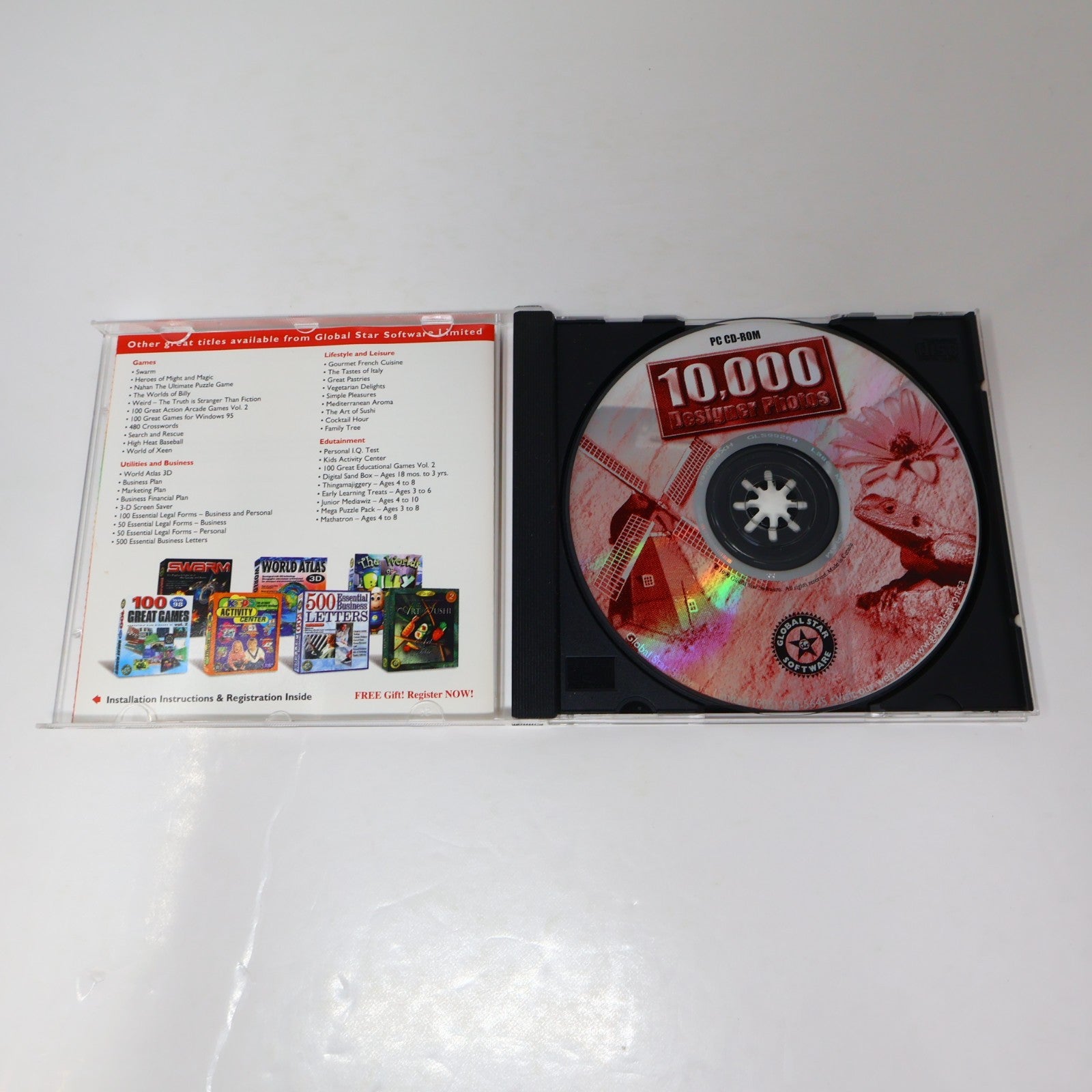10,000 Designer Photos #1-2 CD-Rom Lot For Windows 95/98 Animals/Birds/Nature