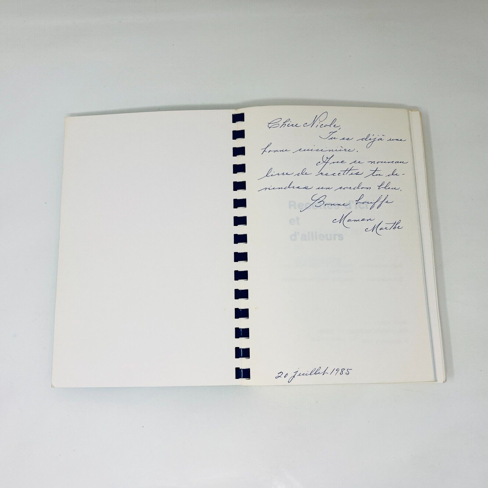 1984 Recettes d'Ici et d'Ailleurs Cuisine C. Garnier-Miville-Deschênes Gaspésie