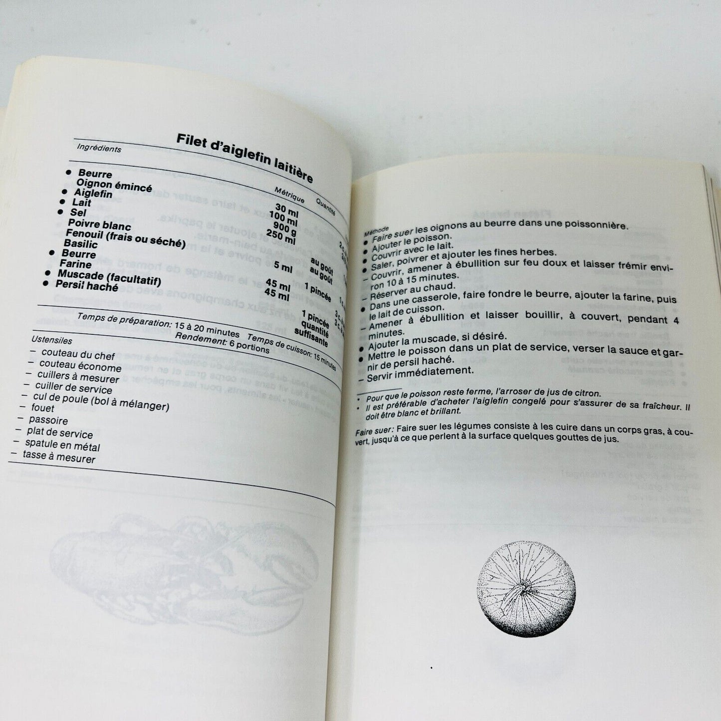 1984 À Table avec Sœur Angèle Livre de Recettes Cuisine Français Cookbook Soeur