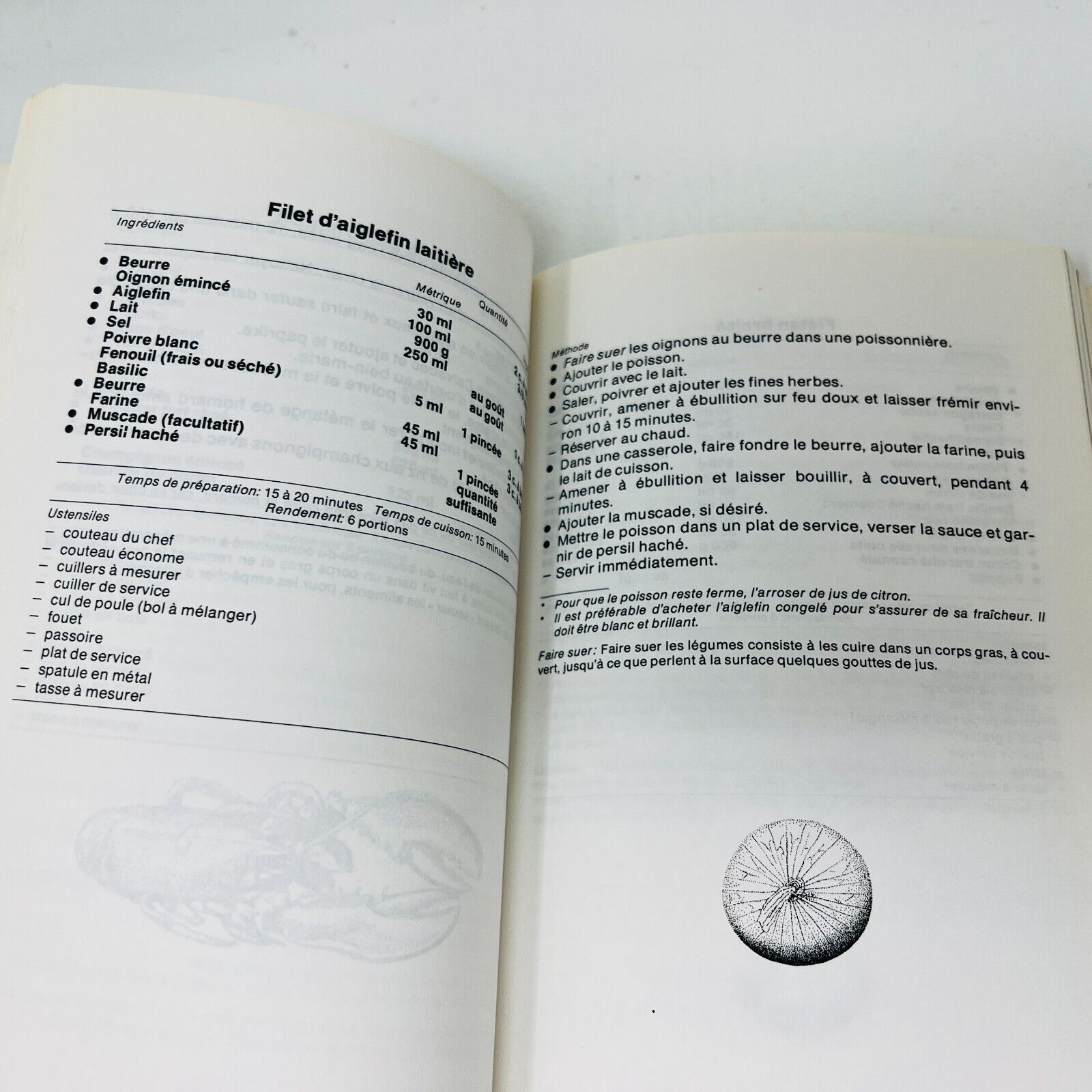 1984 À Table avec Sœur Angèle Livre de Recettes Cuisine Français Cookbook Soeur