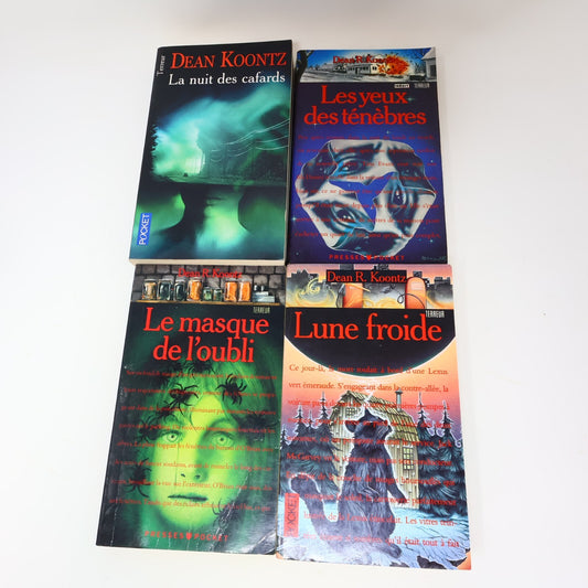 Dean Koontz Lot 4 Livres Yeux des Ténébres/Lune Froide/Nuit des Cafards Français