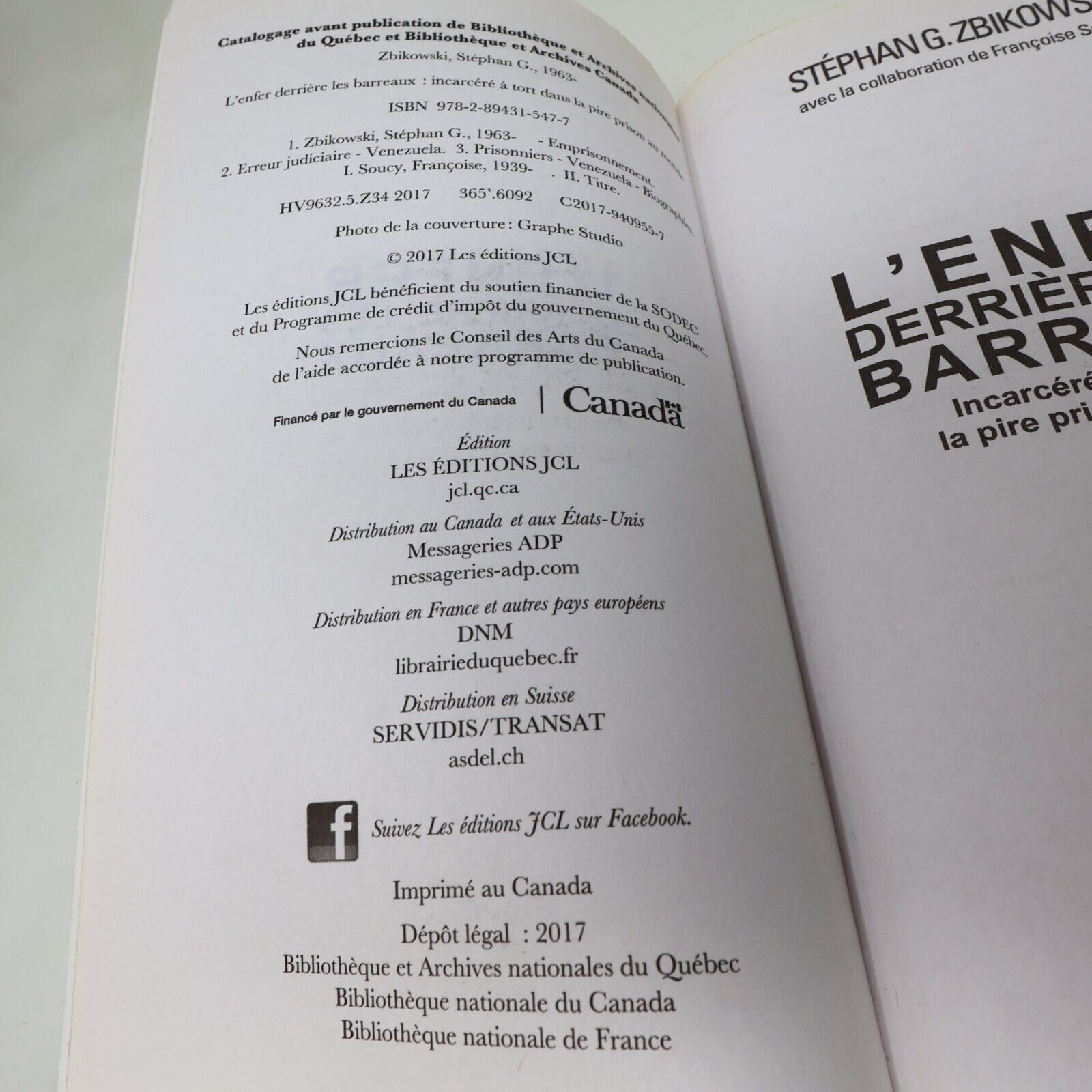 2017 L'Enfer Derrière les Barreaux Stéphan G. Zbikowski Biographie Détenu Jcl PB