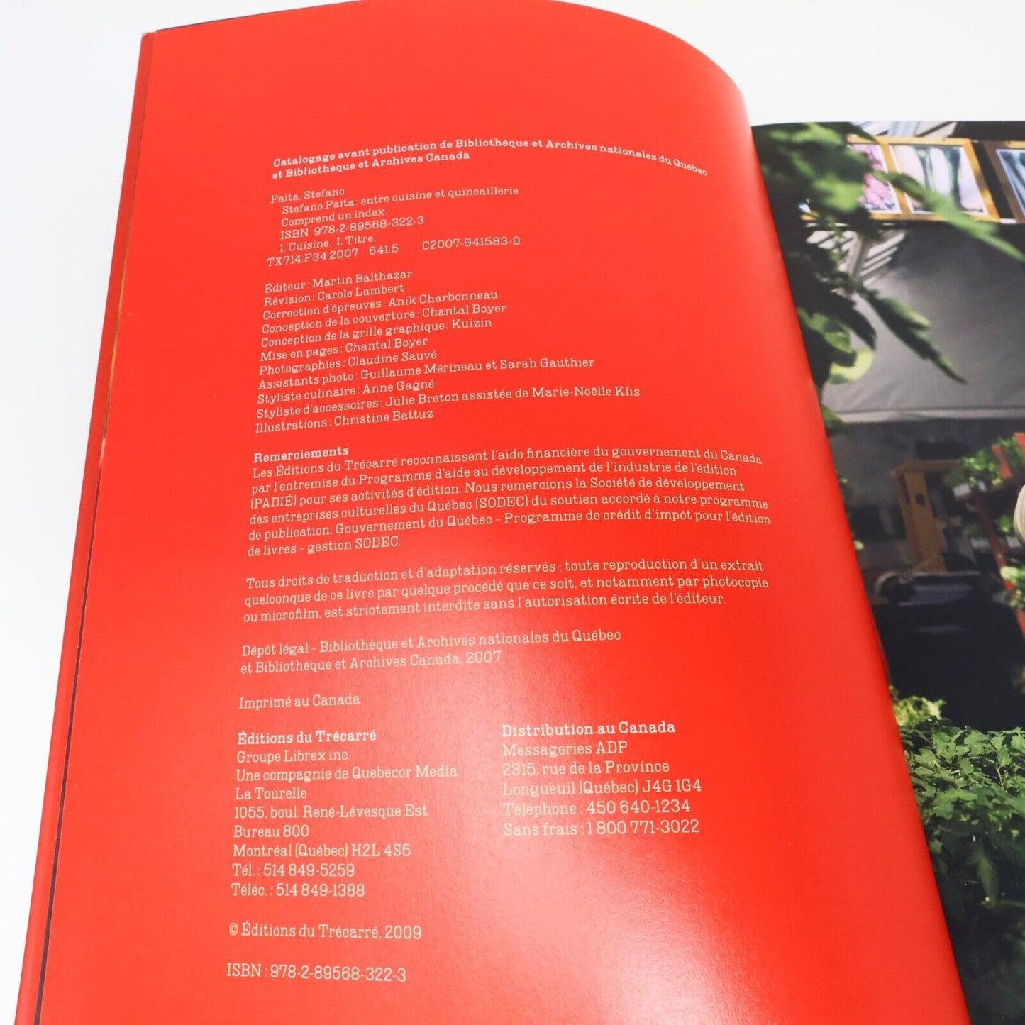 2007 Cuisine et Quincaillerie de Stefano Faita Recettes Trécarré Français Livre