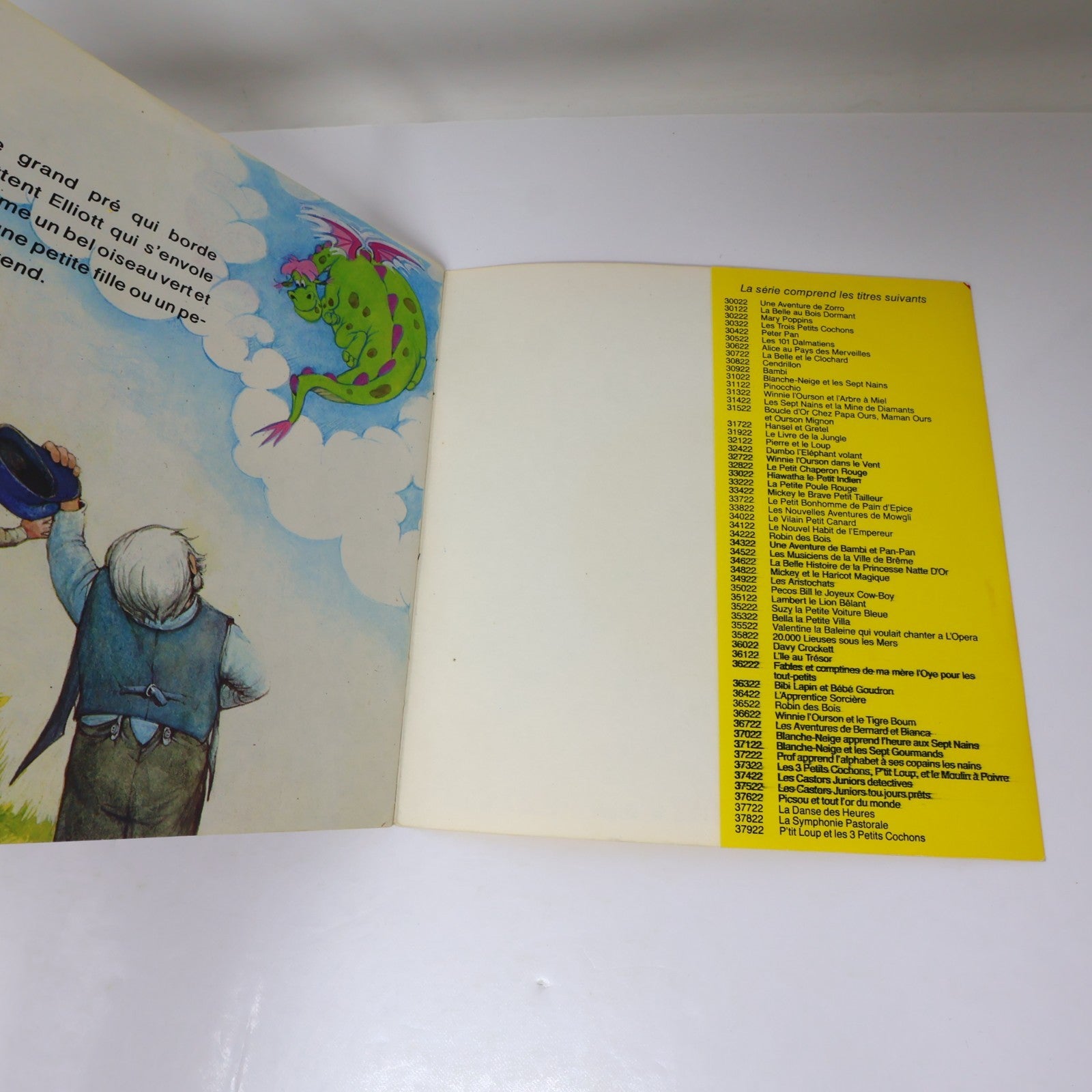 Disney Disneyland Lot 4 Livre Disque 7" Fantasia/Peter/Tuf-Tuf/Blanche Neige 70s