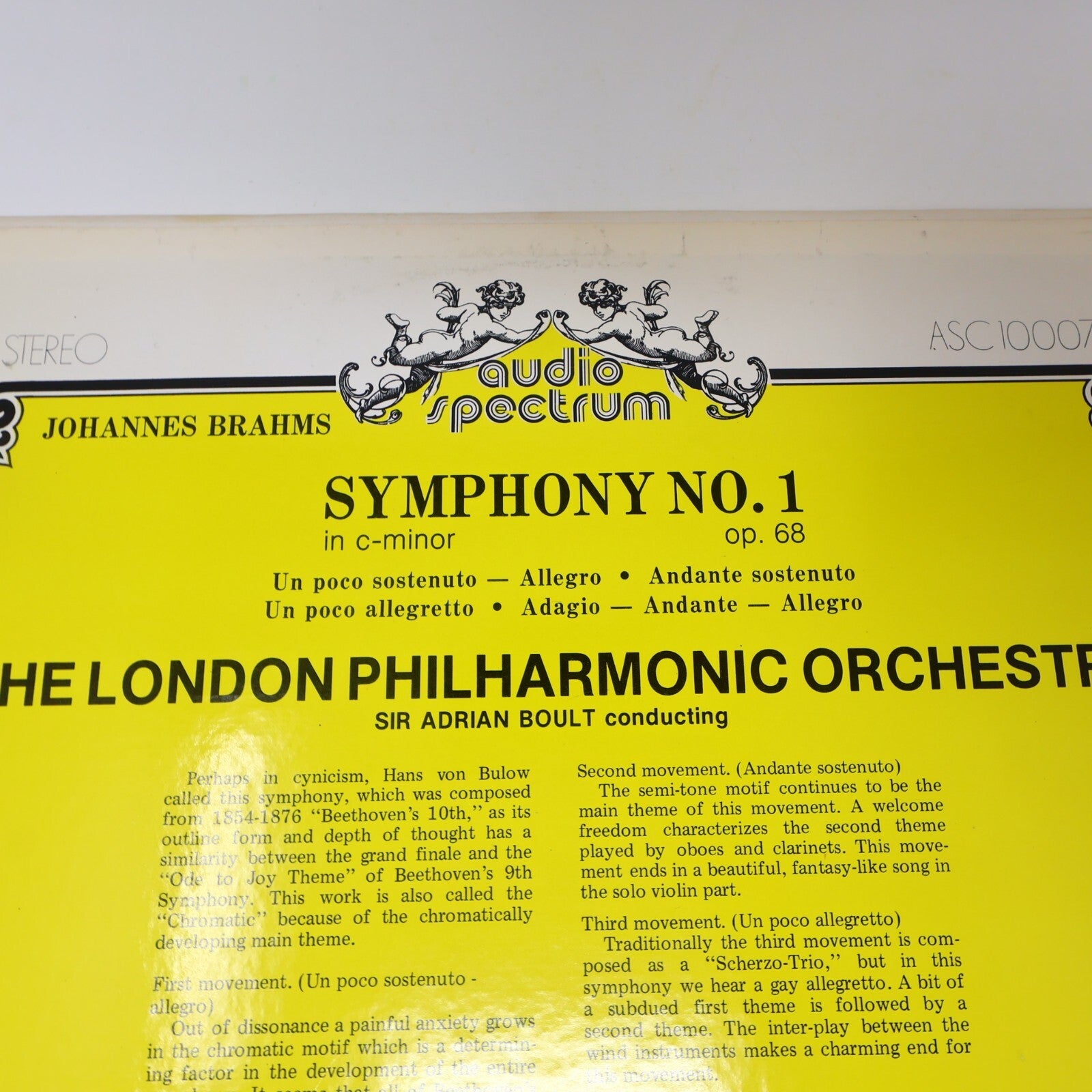 Sir Adrian Boult Johannes Brahms London Philharmonic Orchestra Record ASC-10007