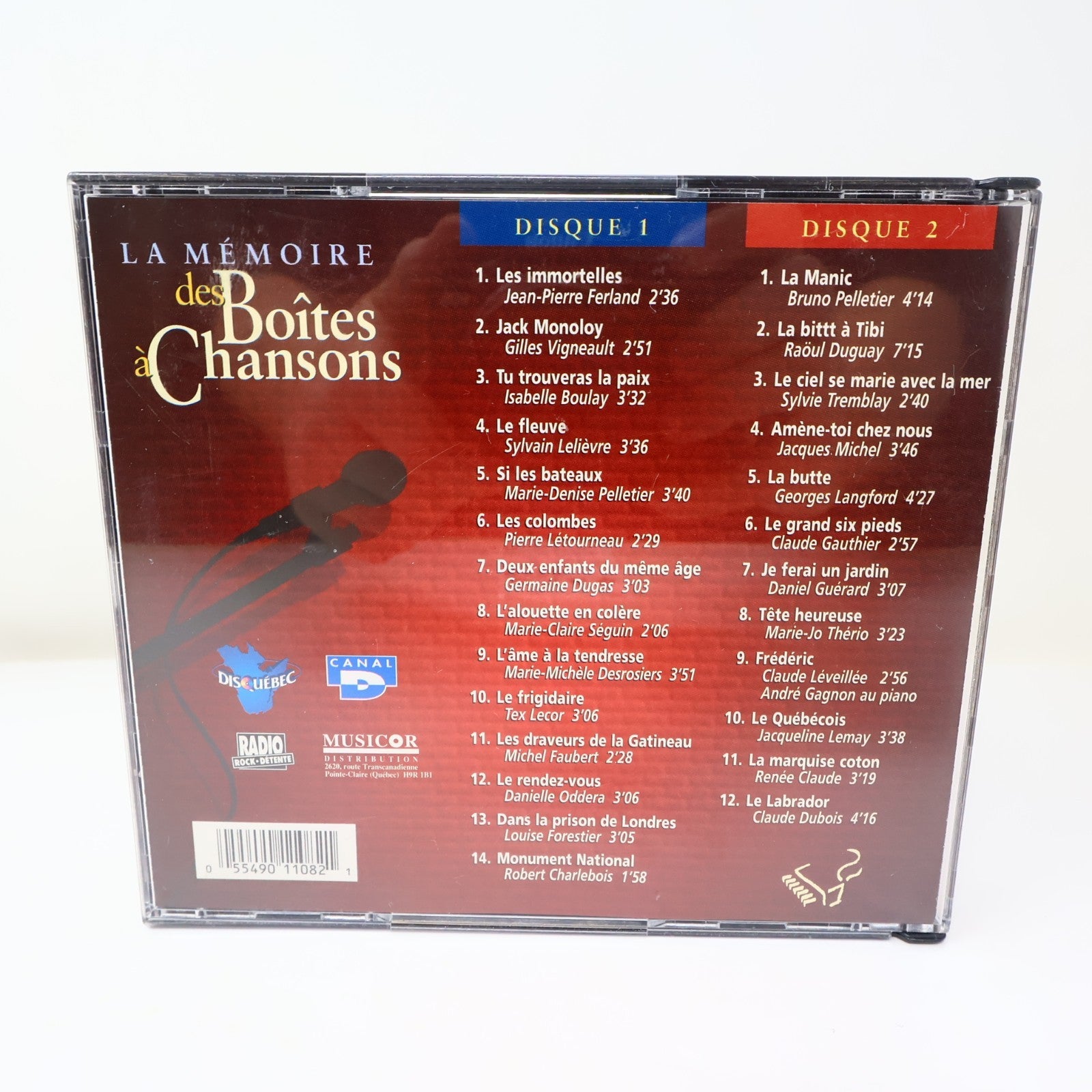 La Mémoire des Boîtes à Chansons CD Ferland/Vigneault/Lecor/Dubois/Duguay/Claude