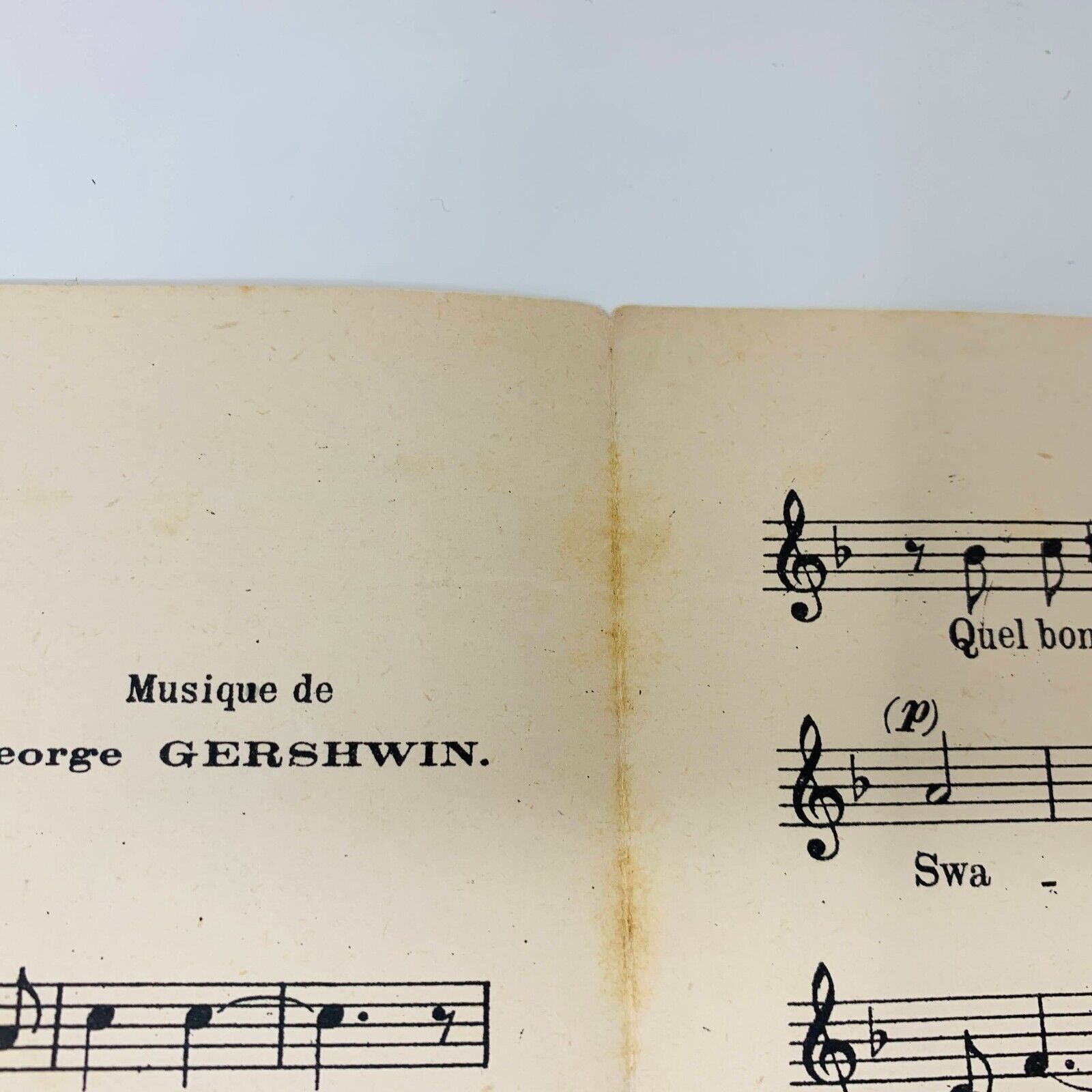 1920 One Step Swanie (Swanee) Partition Français French Harry Pilcer Gershwin