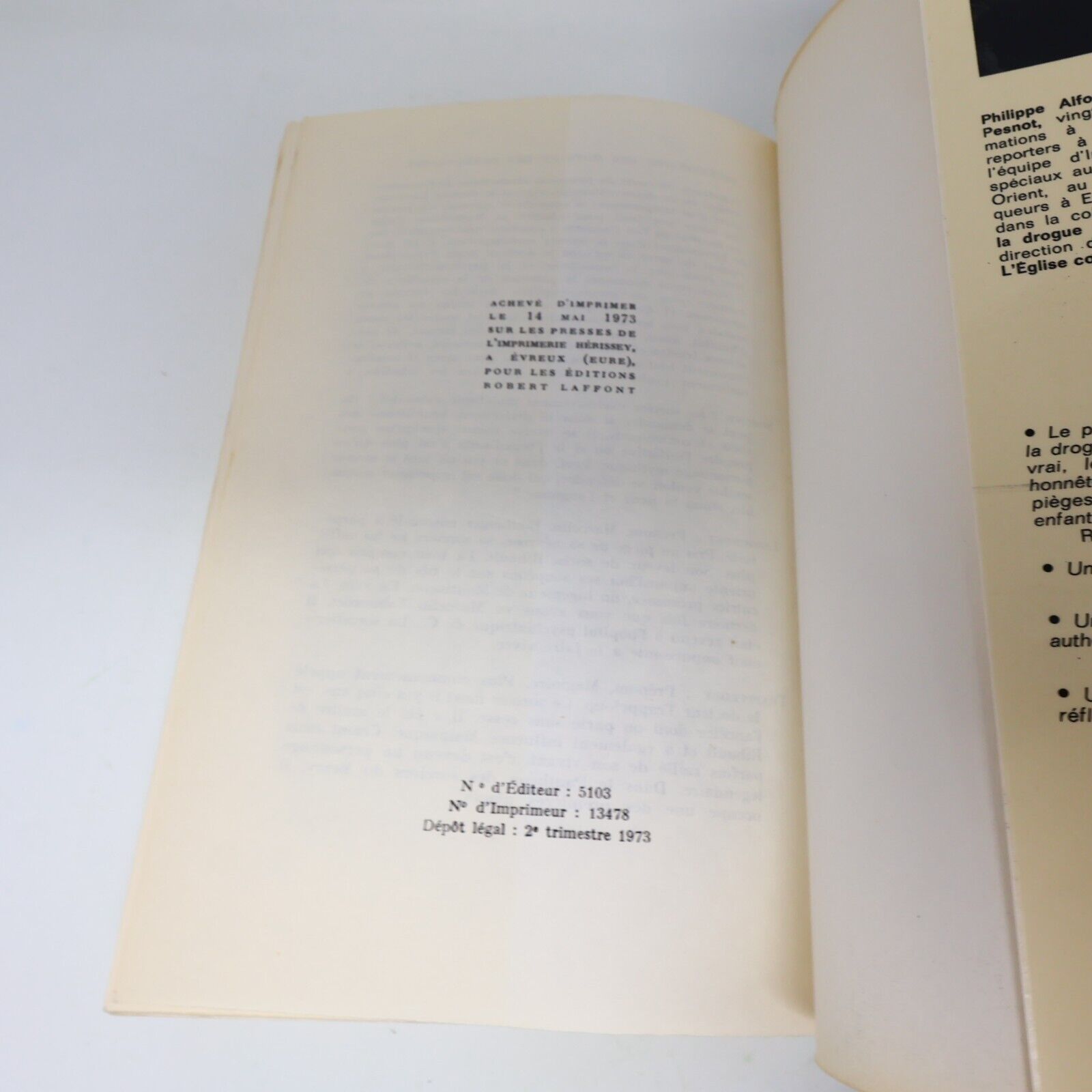 1973 L'Oeil du Sorcier Philippe Alfonsi Patrick Pesnot Ésotérisme Robert Laffont