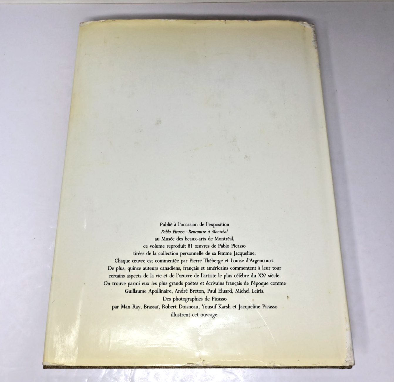 Pablo Picasso Rencontre à Montréal Art Catalogue d'Exposition 1985 HC Français