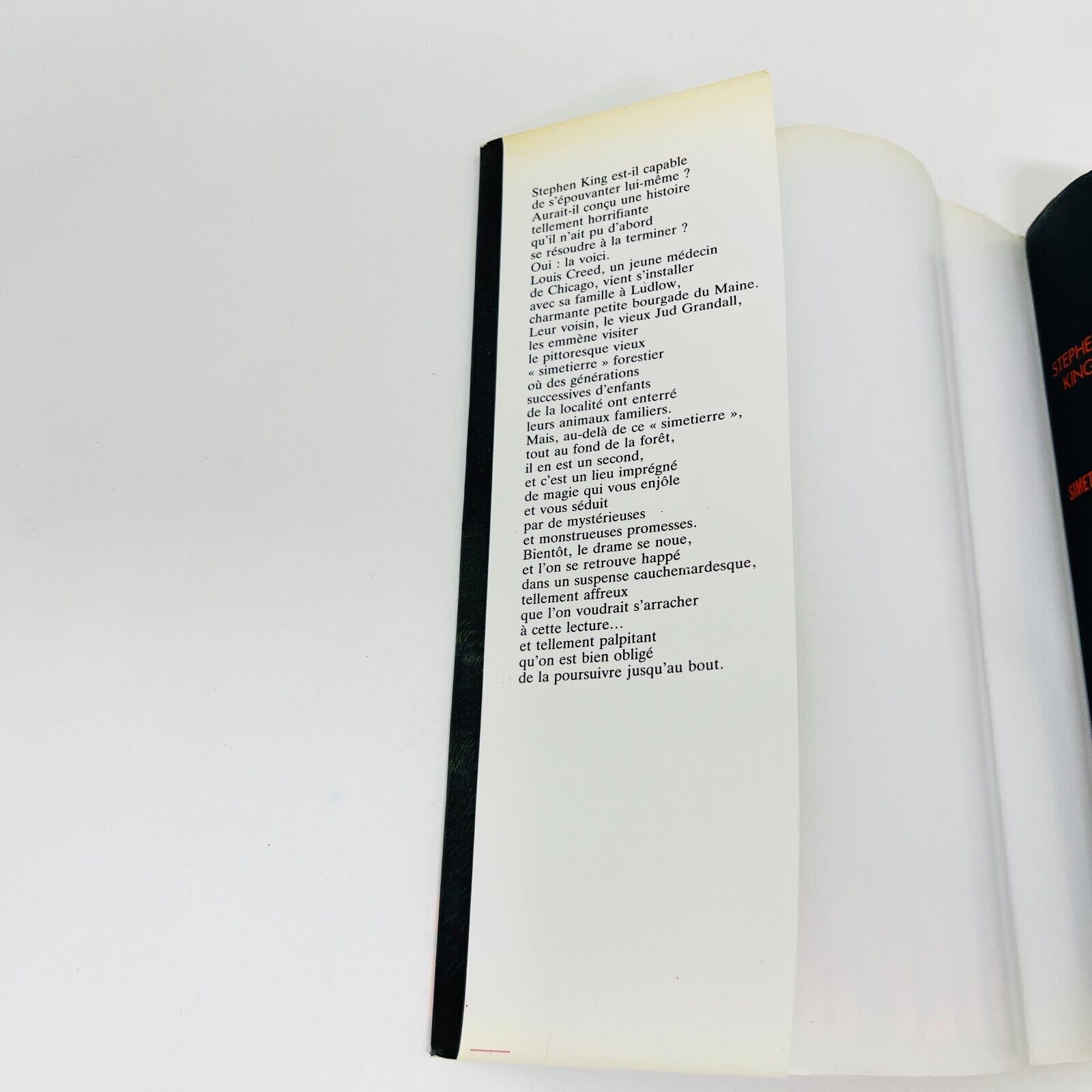 1986 Simetierre Stephen King HCDJ France Loisirs Pet Sematary in French/Français