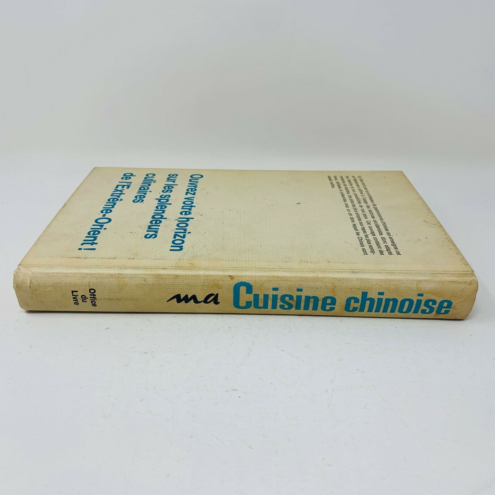 1966 Ma Cuisine Chinoise Madame Ma Office du Livre Recettes Français Cookbook
