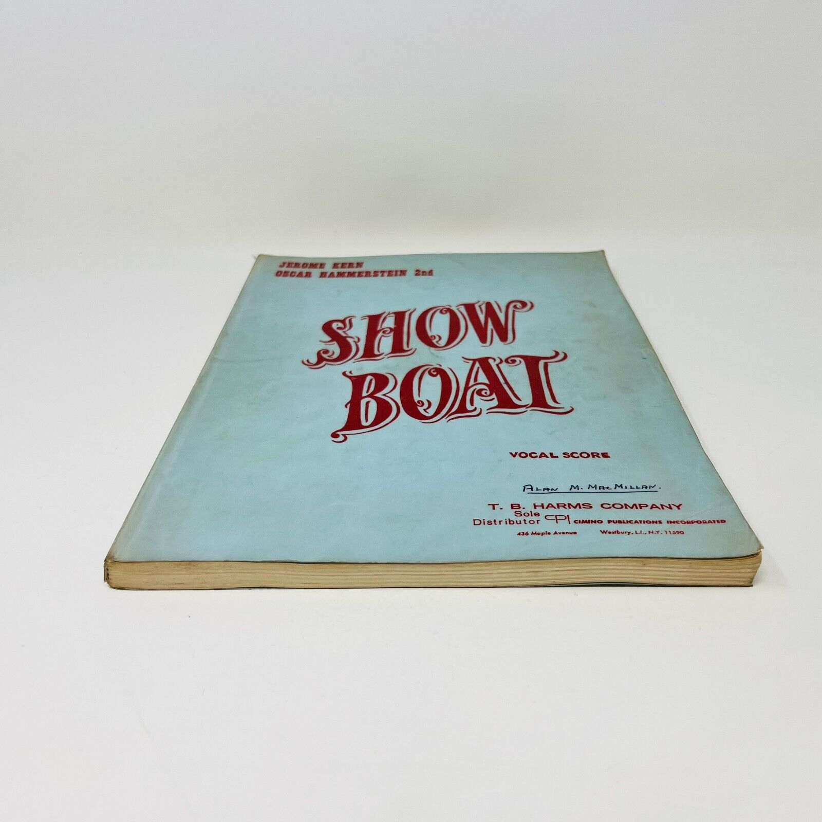 Show Boat Vocal Score Jerome Kern/Oscar Hammerstein 2nd T.B. Harms Paperback