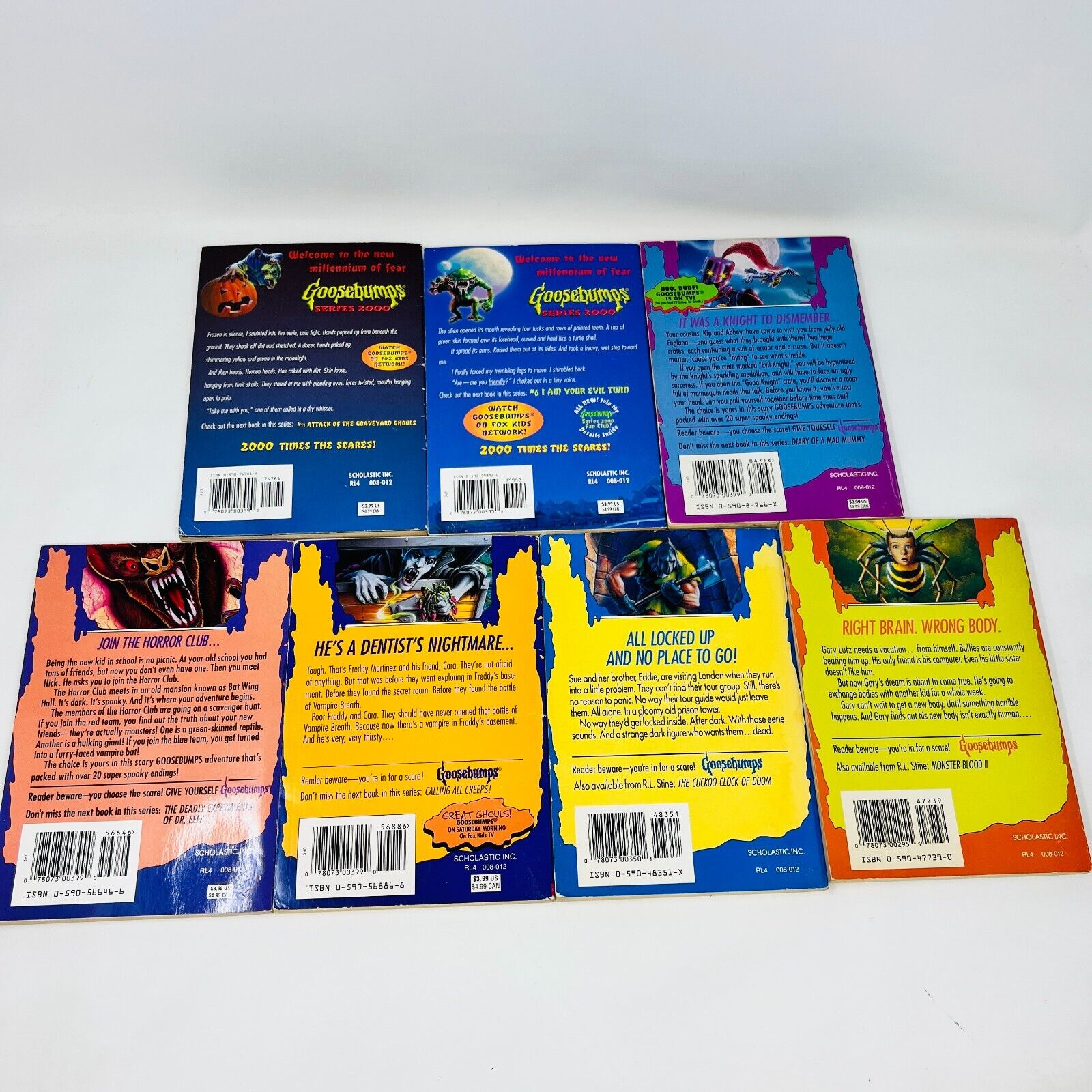 13x R.L. Stine Mixed Lot Goosebumps/Ghosts of Fear Street/Series 2000/Beast 2