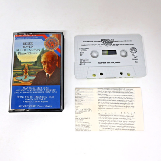 Reger/Haydn Rudolf Serkin Piano Cassette Bach Variation & Fugue/Sonata IMT 39562