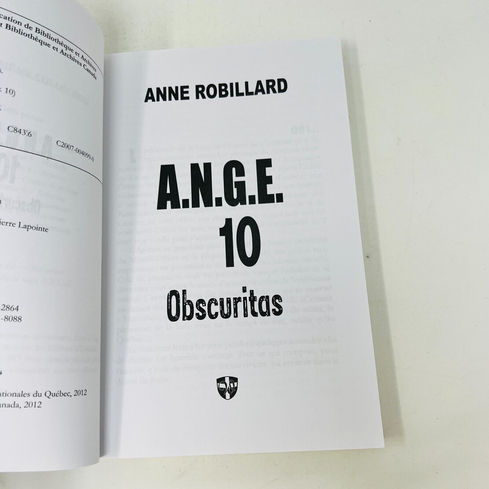 Lot de 10 Livres Ange A.N.G.E #1-10 Anne Robillard Série Complète Antichristus