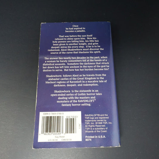 1998 Shadowborn Ravenloft Connors/Bebris D&D TSR 1st Print Paperback PB WOC Book