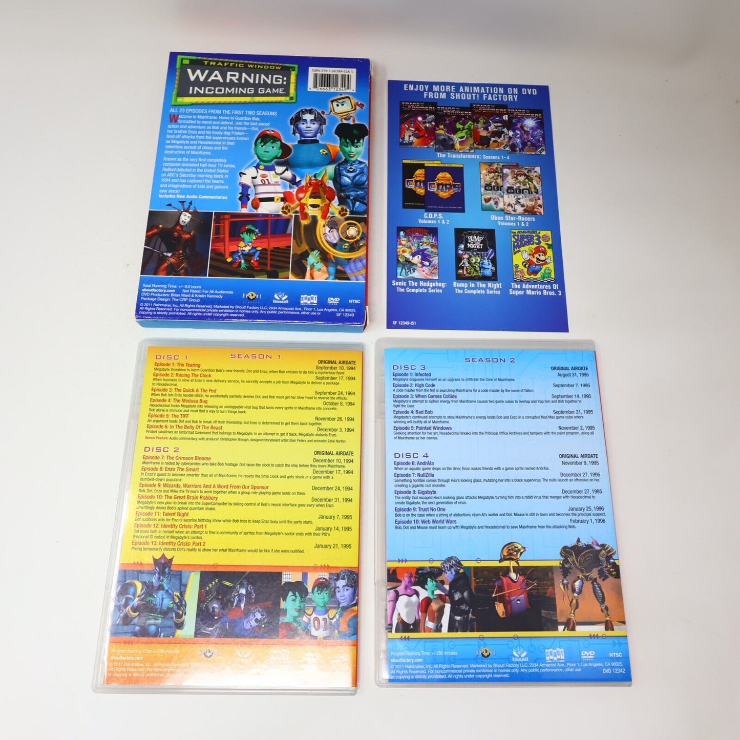 Reboot Seasons 1-2-3-4 On 2 DVD Sets Region 1 NTSC 2011 Guardian Bobs Dot Enzo