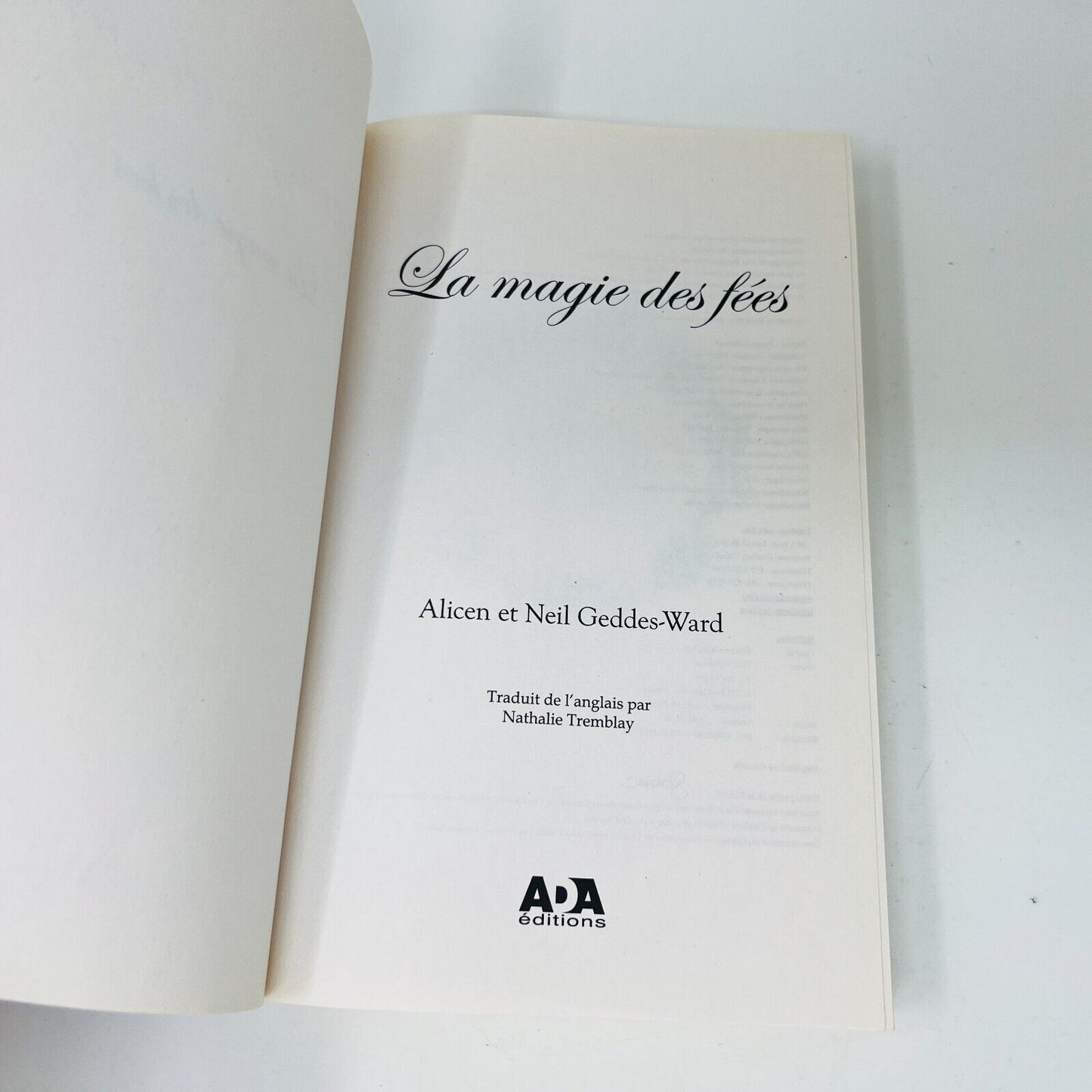2011 La Magie des Fées de Alicen & Neil Geddes-Ward Livre Ada Méditation Parler